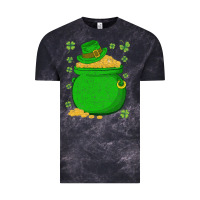 Cloud Black ireland leprechaun hat pot of gold irish st patricks day Vintage Tee - lanVoArt