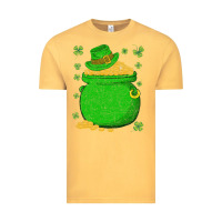 Vintage Mustard ireland leprechaun hat pot of gold irish st patricks day Vintage Tee - lanVoArt