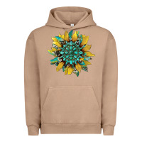 Pigment Burro sunflower with gemstone and cowhide Urban Hoodie - Artiststas