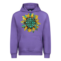 Tulip sunflower with gemstone and cowhide Urban Hoodie - Artiststas