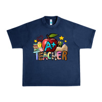 Navy a teacher Urban Heavy Tee - NancyCooperArtShop