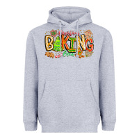 Heather Grey Christmas Baking Crew Heavyweight Hoodie - CowhideDigitalArt
