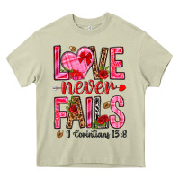 Mossy love never fails i corintians 13 8 Heavy Core Tee - NancyCooperArtShop