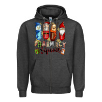 Charcoal Heather pharmacy squad christmas Zipper Hoodie - FaDigitalArtStudio