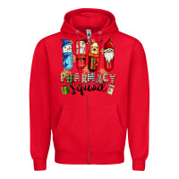 Red pharmacy squad christmas Zipper Hoodie - FaDigitalArtStudio