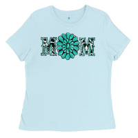 Baby Blue western mom Ladies Tee - RanaPortraitStore