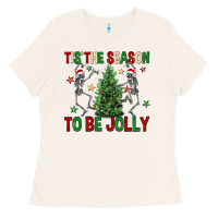 Bone Tis' the season to be Jolly Ladies Tee - NancyCooperArtShop