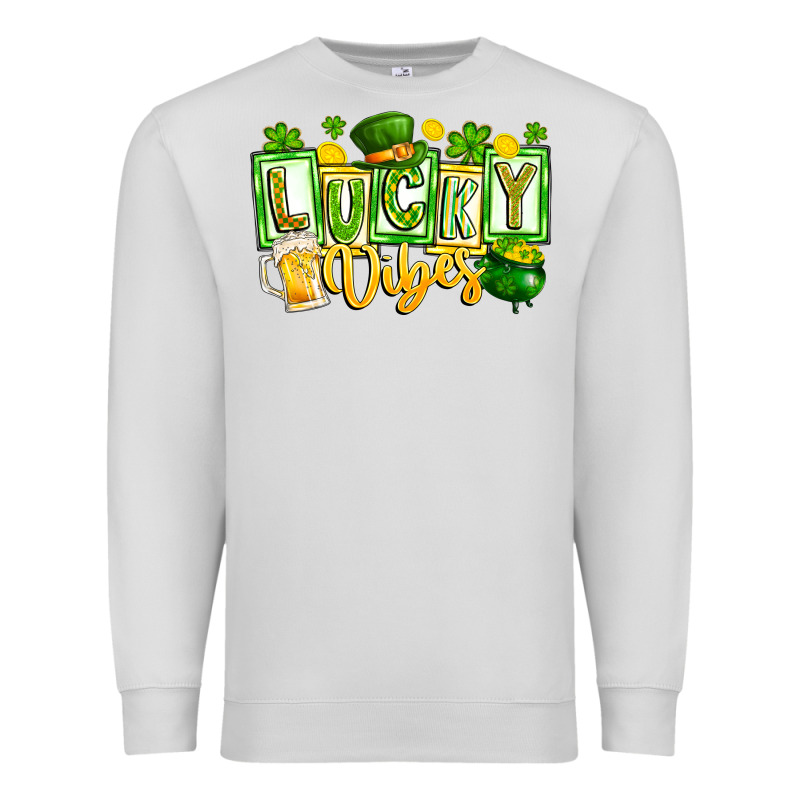 Lucky Vibes Premium Sweatshirt by CowhideDigitalArt | Teevron