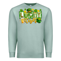 Seafoam Lucky Vibes Premium Sweatshirt - CowhideDigitalArt