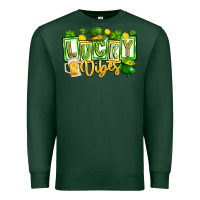 Sports Green Lucky Vibes Premium Sweatshirt - CowhideDigitalArt