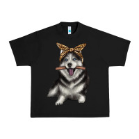 Alaskan Husky With Bandeau Urban Heavy Tee | Teevron