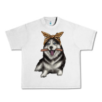 Lunar Rock alaskan husky with bandeau Urban Heavy Tee - texasbilliewilder