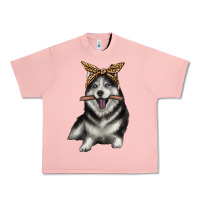 Salmon alaskan husky with bandeau Urban Heavy Tee - texasbilliewilder