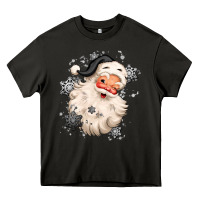 Asphalt white christmas santa claus Heavy Core Tee - MaliasSmallBusiness