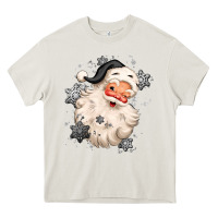 Cream white christmas santa claus Heavy Core Tee - MaliasSmallBusiness