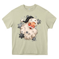White Christmas Santa Claus Heavy Core Tee | Teevron