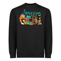 Black American Girl, western Cowhide Heavyweight Sweatshirt - CowCowDesign