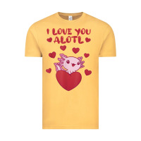 Vintage Mustard i love you alotl aolotl valentine's day heart aolotl lover Vintage Tee - lanVoArt