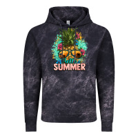 Cloud Black Hello summer pineapple Vintage Hoodie - NancyCooperArtShop
