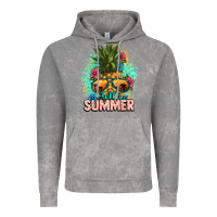 Cloud Rock Hello summer pineapple Vintage Hoodie - NancyCooperArtShop