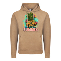 Vintage Coffee Hello summer pineapple Vintage Hoodie - NancyCooperArtShop