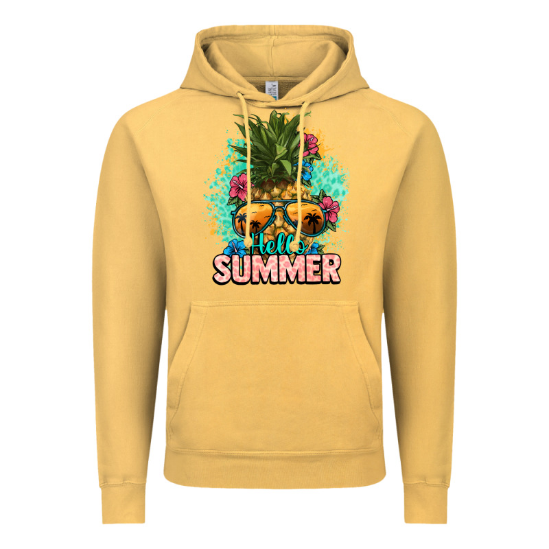 Hello Summer Pineapple Vintage Hoodie by NancyCooperArtShop | Teevron