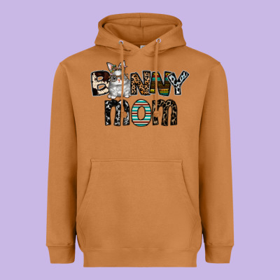 Bunny Mom Heavyweight Hoodie Designed By Cowhidedigitalart
