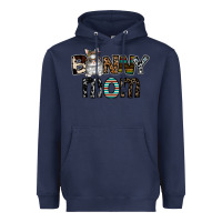 Navy bunny mom Heavyweight Hoodie - CowhideDigitalArt