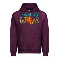 Mauve Wine western leopard camouflage sunflowers glitter mom basketball Urban Hoodie - Artiststas
