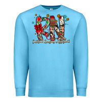 Ocean Blue RN Licensed Practical Nurse Premium Sweatshirt - CowhideDigitalArt