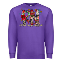 Purple RN Licensed Practical Nurse Premium Sweatshirt - CowhideDigitalArt