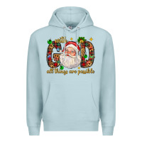 Blue Mist with god all things are possible with santa claus bbs Premium Hoodie - BundleAndBundleShop