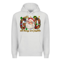 Dove Grey with god all things are possible with santa claus bbs Premium Hoodie - BundleAndBundleShop