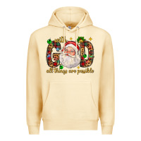 Pina Colada with god all things are possible with santa claus bbs Premium Hoodie - BundleAndBundleShop