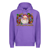 Purple with god all things are possible with santa claus bbs Premium Hoodie - BundleAndBundleShop