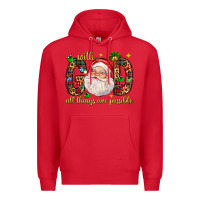 Red with god all things are possible with santa claus bbs Premium Hoodie - BundleAndBundleShop