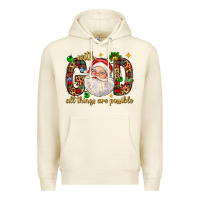 Sandshell with god all things are possible with santa claus bbs Premium Hoodie - BundleAndBundleShop