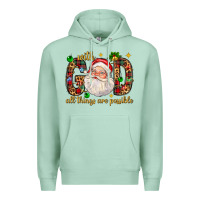 Seafoam with god all things are possible with santa claus bbs Premium Hoodie - BundleAndBundleShop