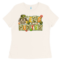 Bone Egg hunter with camouflage plate letters Ladies Tee - NancyCooperArtShop