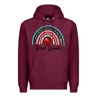 Burgundy first grade rainbow Premium Hoodie - RanaPortraitStore