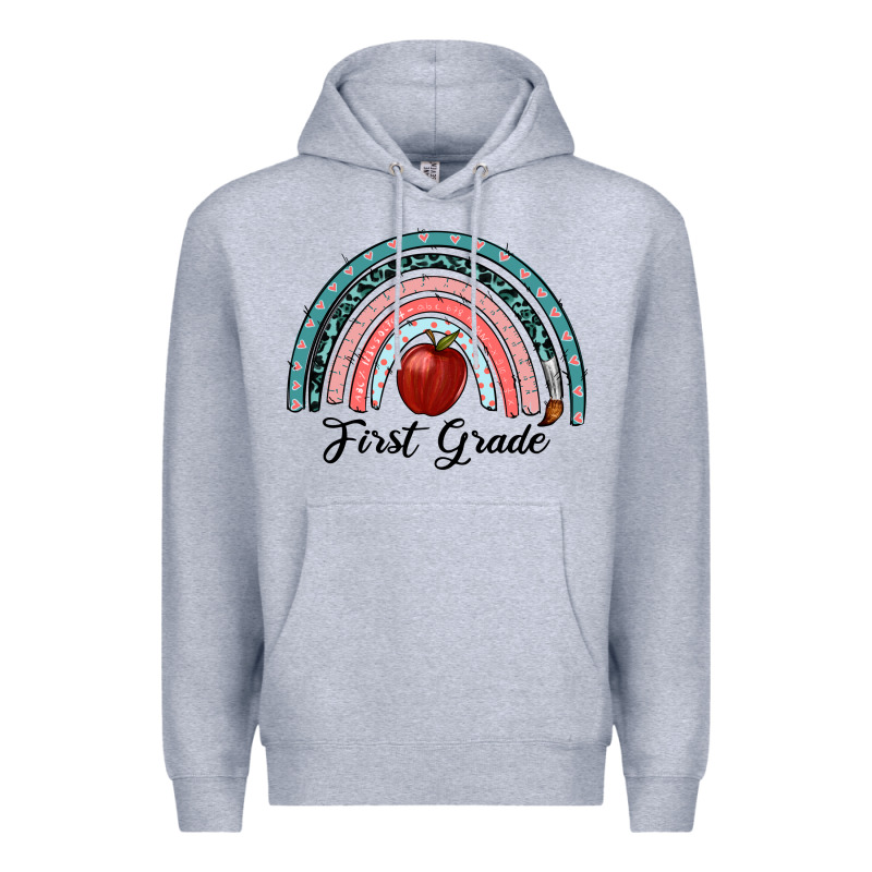 First Grade Rainbow Premium Hoodie by RanaPortraitStore | Teevron