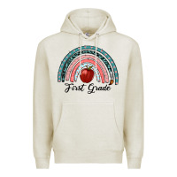Oatmeal Heather first grade rainbow Premium Hoodie - RanaPortraitStore