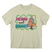 Mossy merry and bright christmas tree Heavy Core Tee - MaliasSmallBusiness