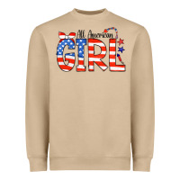 Mushroom All American Girl Bandana Heavyweight Sweatshirt - CowCowDesign