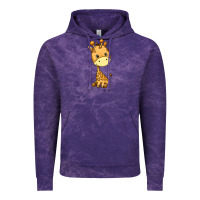 Cloud Purple giraffe Vintage Hoodie - texasbilliewilder
