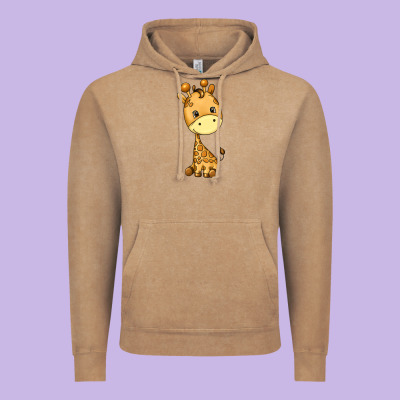 Giraffe Vintage Hoodie Designed By Texasbilliewilder