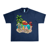Navy take it easy Urban Heavy Tee - NancyCooperArtShop