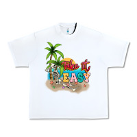 White take it easy Urban Heavy Tee - NancyCooperArtShop