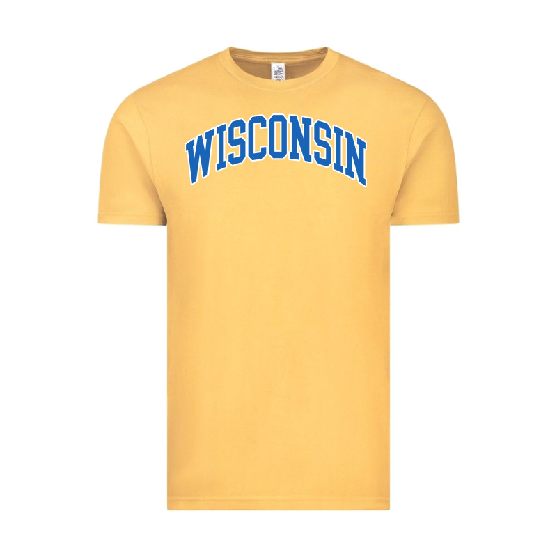 Wisconsin Blue Vintage Tee by lanVoArt | Teevron