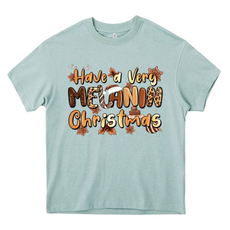 Have A Very Melanin Christmas Heavy Core Tee by MaliasSmallBusiness | Teevron